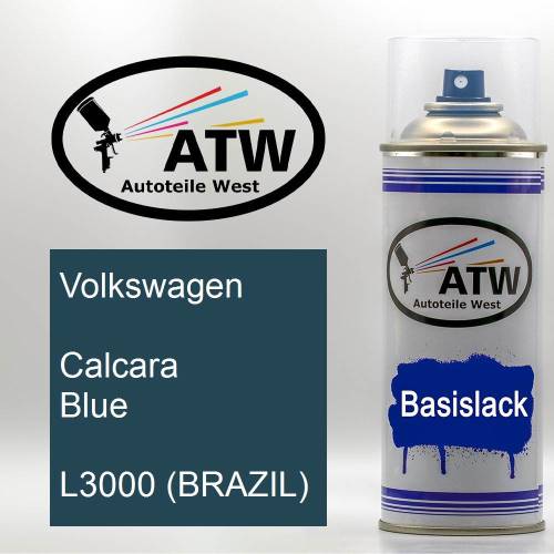 Volkswagen, Calcara Blue, L3000 (BRAZIL): 400ml Sprühdose, von ATW Autoteile West.